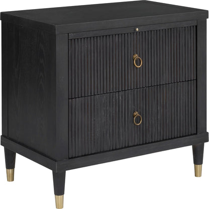 Everett Nightstand by Fairfield Chair. Made from red oak solids, veneers in a unique style.