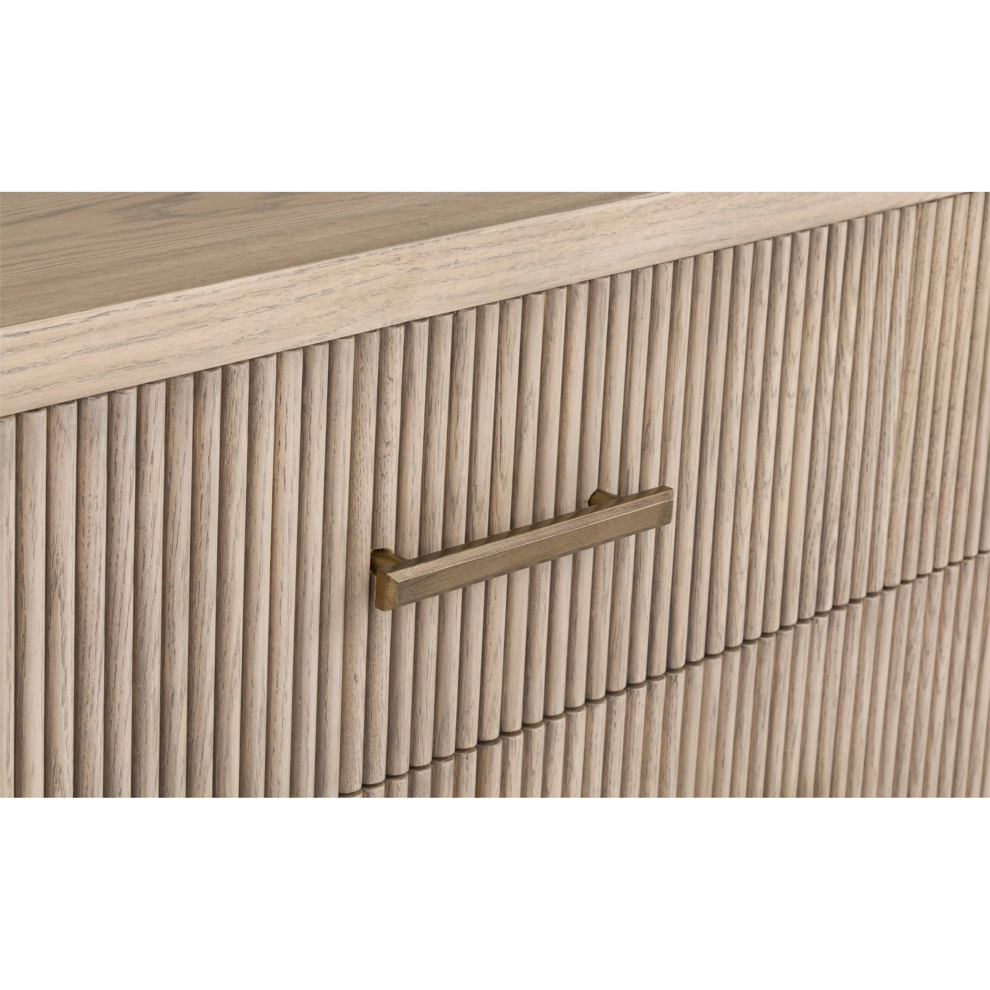 Everett 7-Drawer Dresser by Fairfield Chair in brown and biscotti. Made from red oak solids, veneers in a unique style.