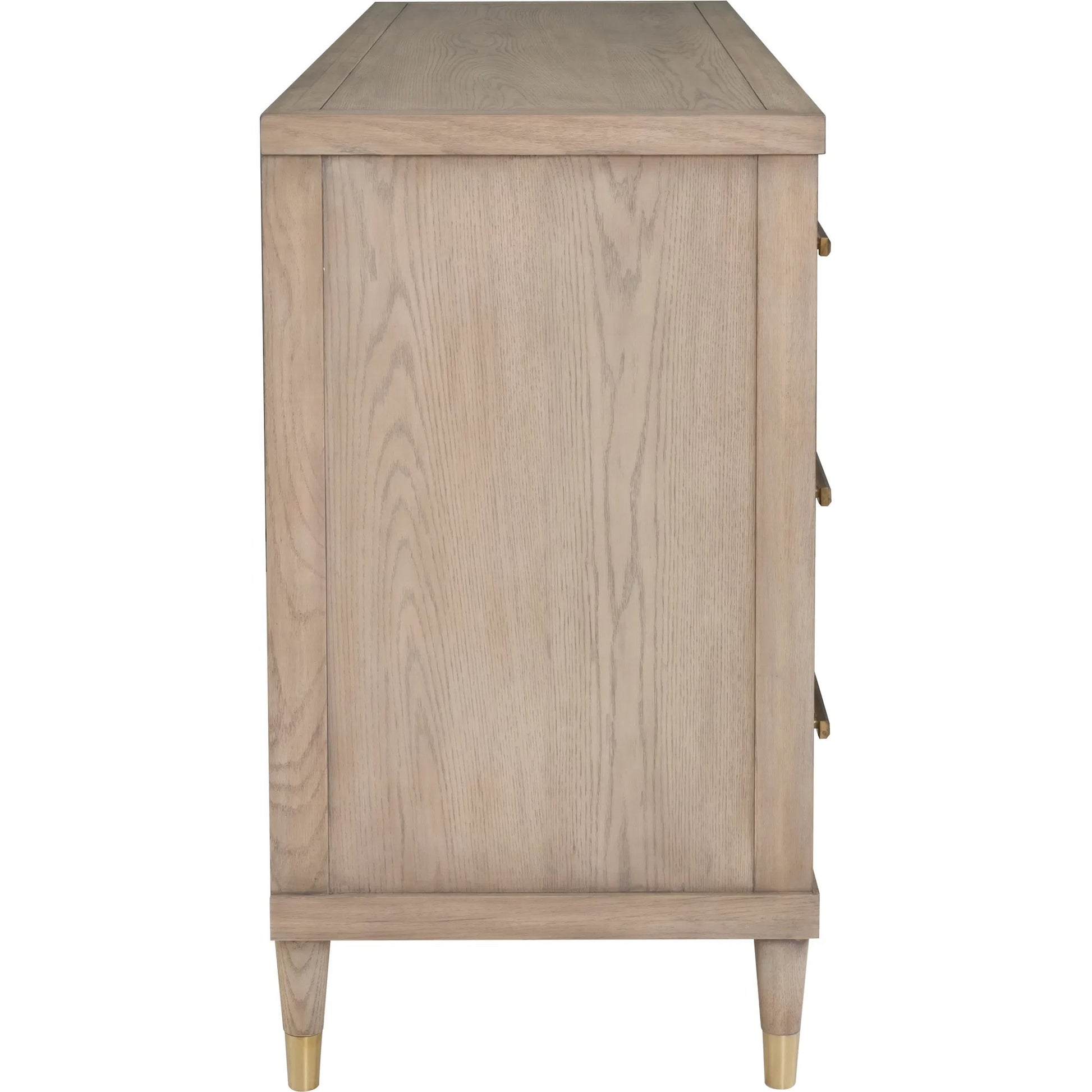 Everett 7-Drawer Dresser by Fairfield Chair in brown and biscotti. Made from red oak solids, veneers in a unique style.
