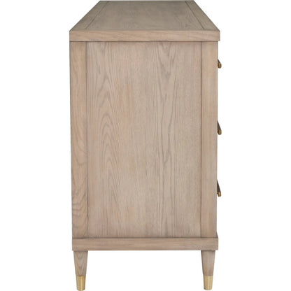 Everett 7-Drawer Dresser by Fairfield Chair in brown and biscotti. Made from red oak solids, veneers in a unique style.