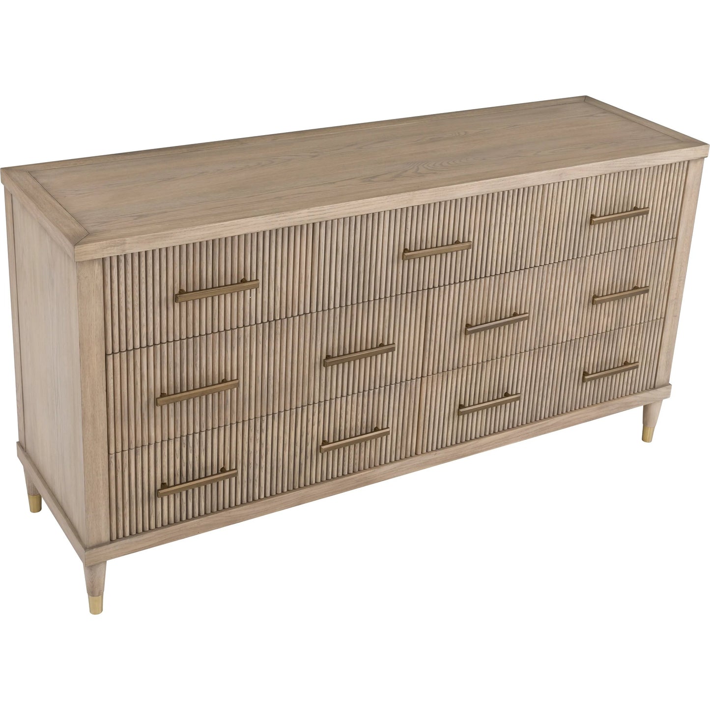 005 SI-2635789 | Additional Silo | Everett 7-Drawer Dresser by Fairfield Chair in brown and biscotti. Made from red oak solids, veneers in a unique style.
