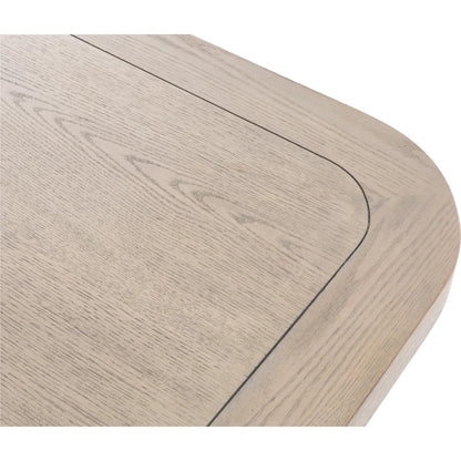 Everett Double Pedestal Dining Table by Fairfield Chair. Made from red oak solids, veneers in a unique style.