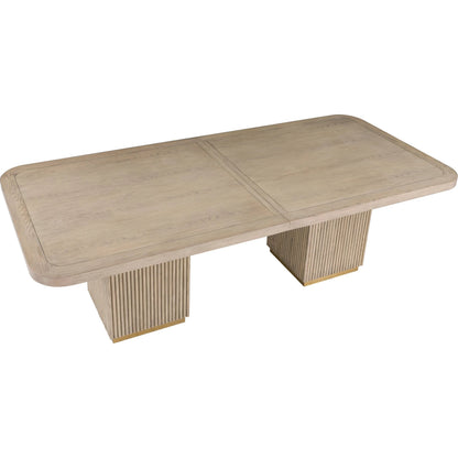 Everett Double Pedestal Dining Table by Fairfield Chair. Made from red oak solids, veneers in a unique style.