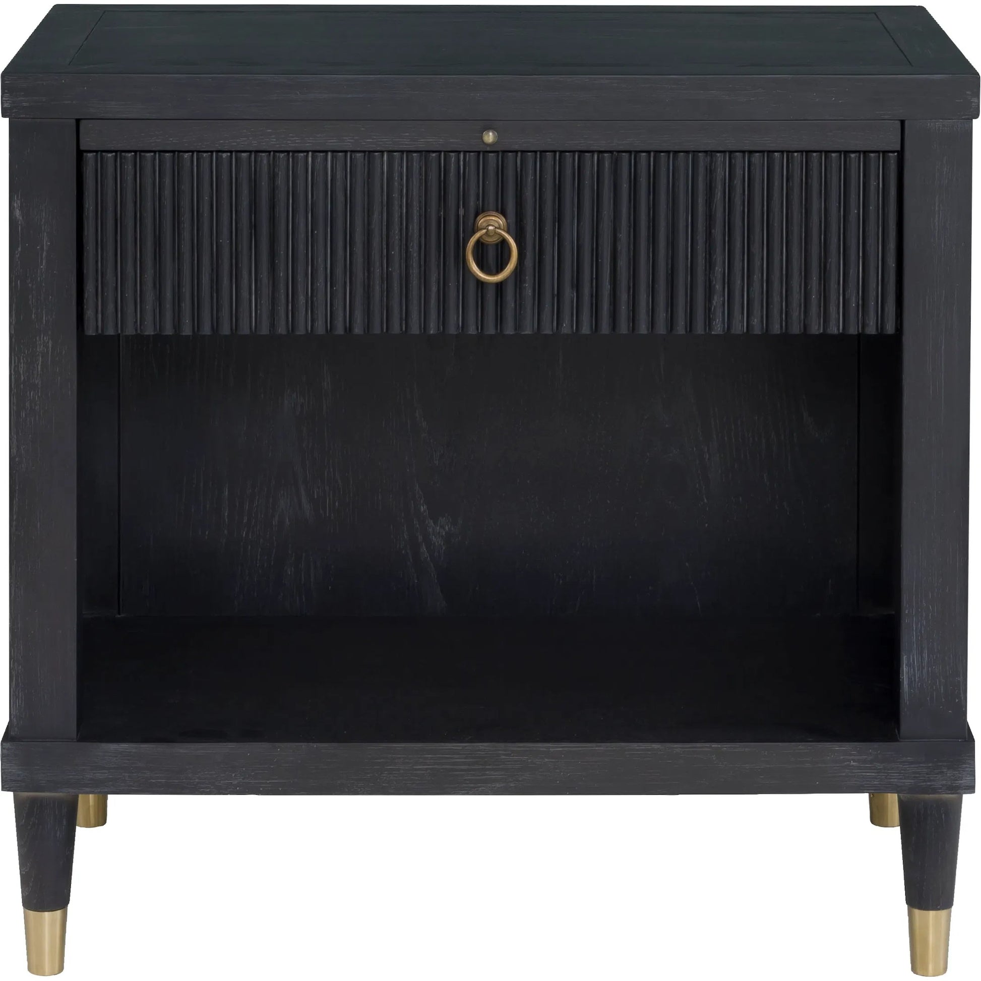 Everett 1-Drawer Rectangular Nightstand by Fairfield Chair. Made from red oak solids, veneers in a unique style.