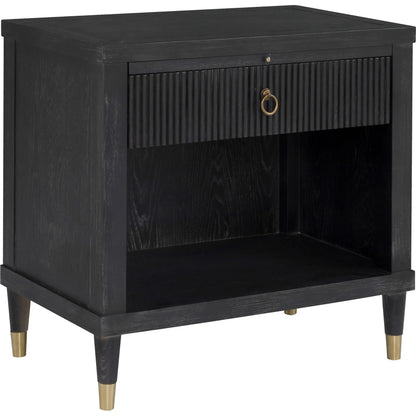 Everett 1-Drawer Rectangular Nightstand by Fairfield Chair. Made from red oak solids, veneers in a unique style.