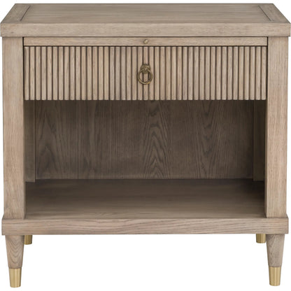 Everett 1-Drawer Rectangular Nightstand by Fairfield Chair. Made from red oak solids, veneers in a unique style.