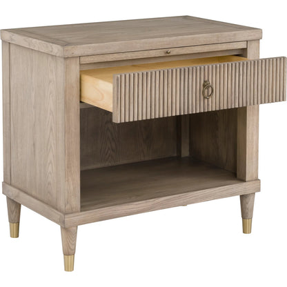 Everett 1-Drawer Rectangular Nightstand by Fairfield Chair. Made from red oak solids, veneers in a unique style.