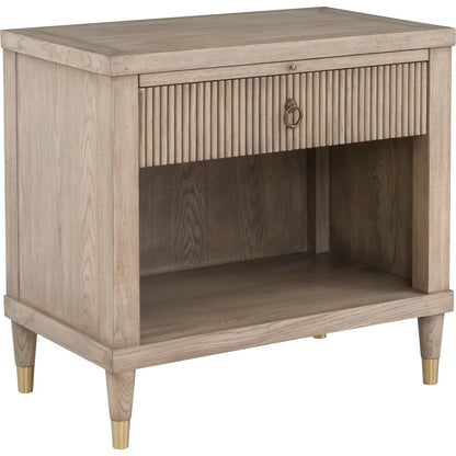Everett 1-Drawer Rectangular Nightstand by Fairfield Chair. Made from red oak solids, veneers in a unique style.