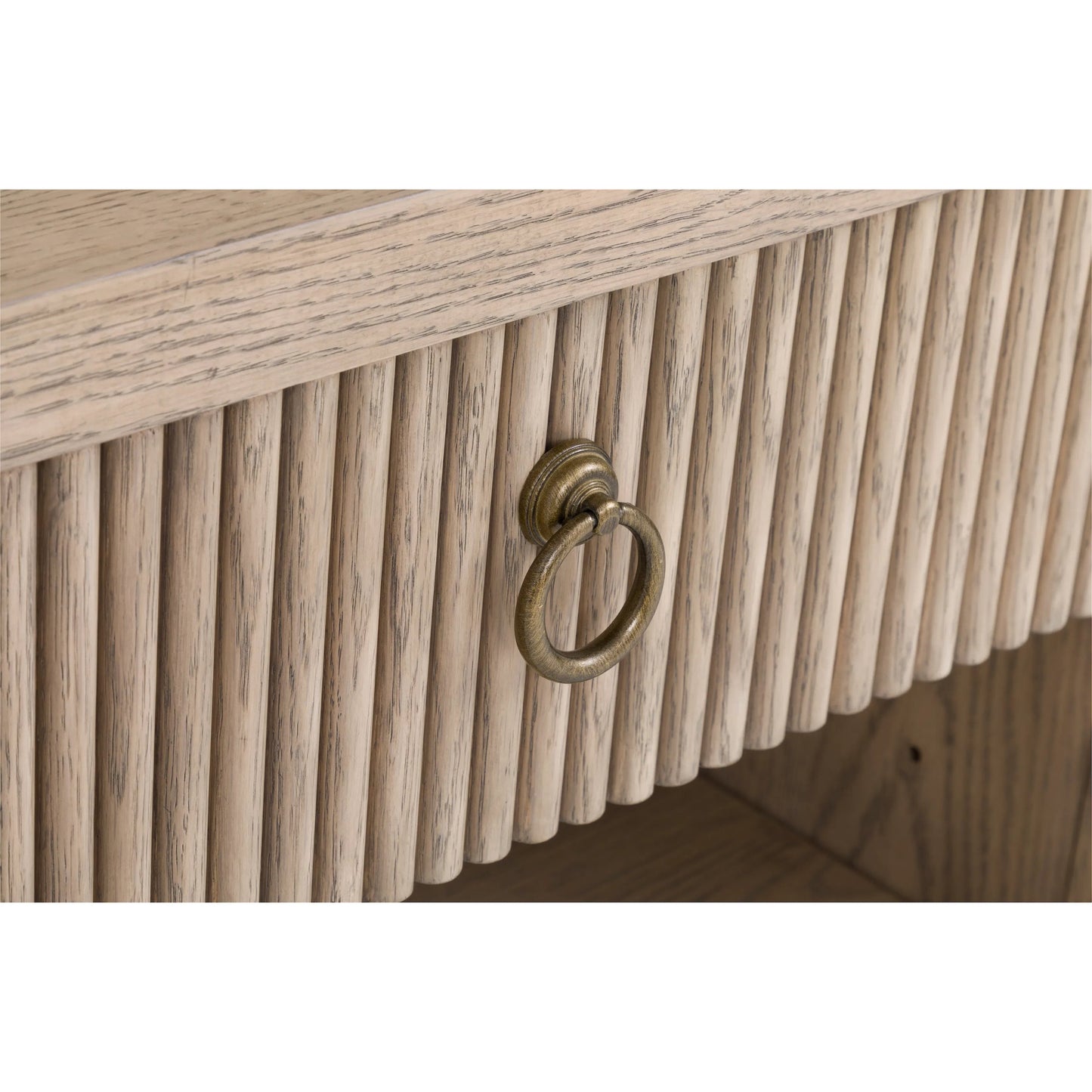 006 SI-2635790 | Additional Silo | Everett Demilune Nightstand by Fairfield Chair in brown and biscotti. Made from red oak solids, veneers in a unique style.