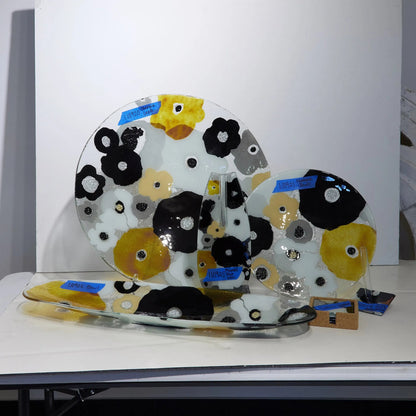 Fused Floral Boat Bowl by Global Views in clear. Made from unique in a eclectic & global style.