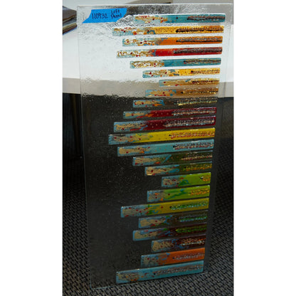 Sticks Fused Glass Wall Art by Global Views in sand, red, tan and clear. Made from unique in a eclectic & global style.