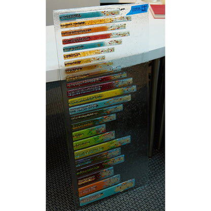 Sticks Fused Glass Wall Art by Global Views in sand, red, tan and clear. Made from unique in a eclectic & global style.