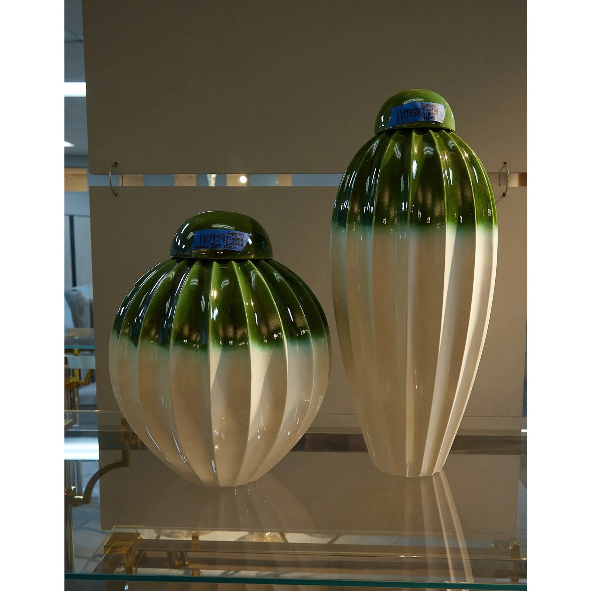 Fluted Jar with Lid by Global Views. Made from ceramic in a eclectic & global style.