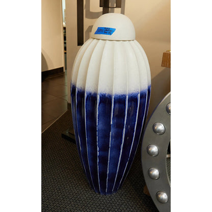Fluted Jar with Lid by Global Views. Made from ceramic in a eclectic & global style.