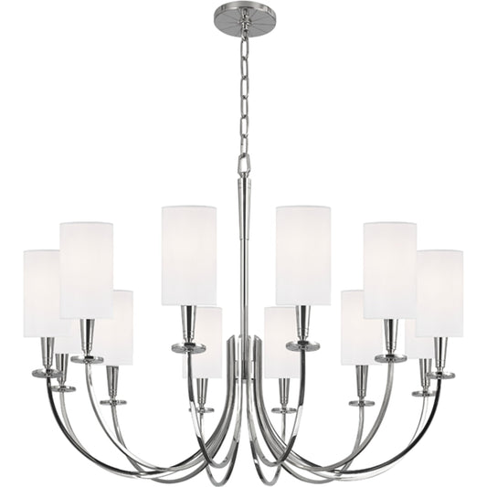 Mason Chandelier by Hudson Valley. Made from brass in a transitional style.
