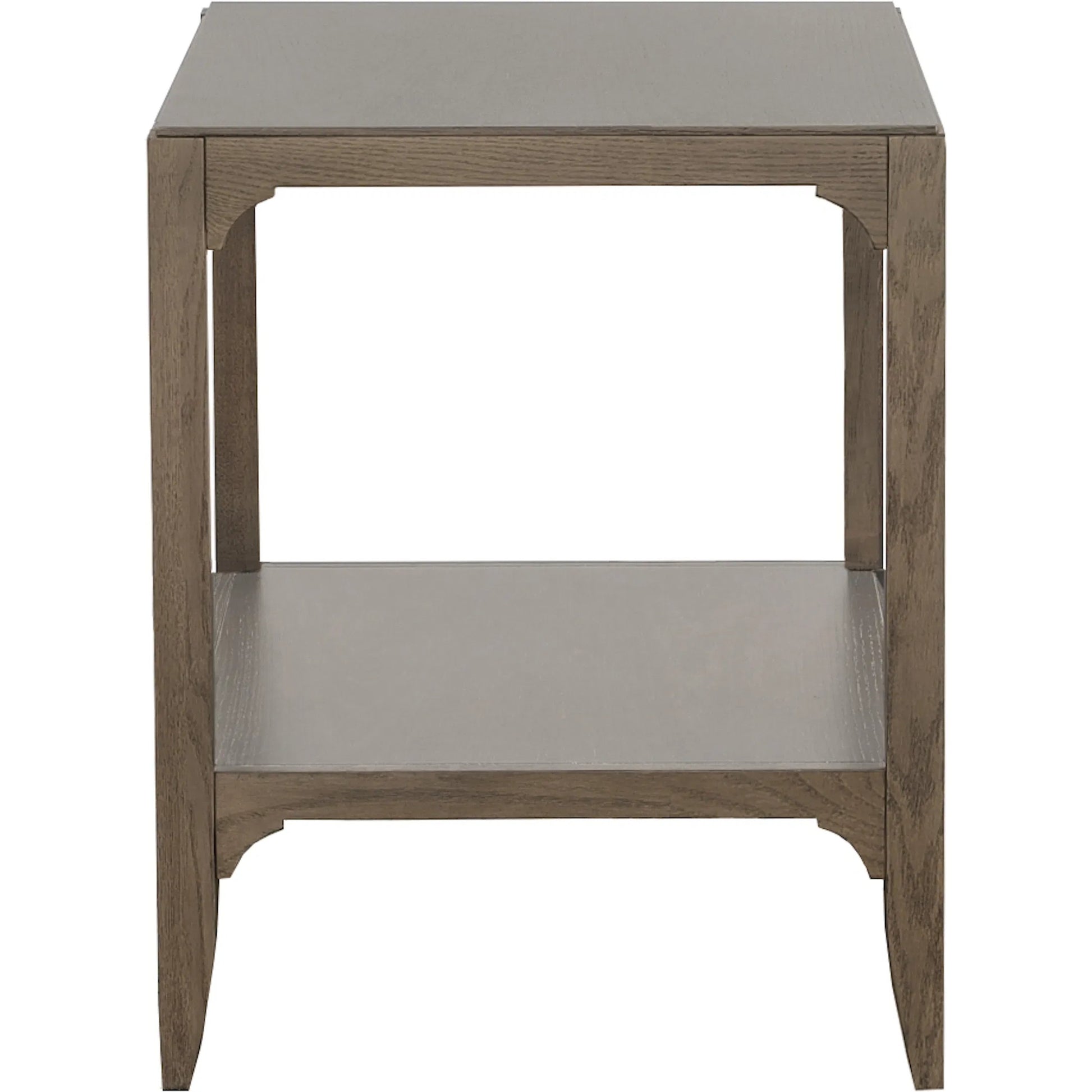 Kendrick End Table by Fairfield Chair in brown and modern truffle. Made from red oak solids, veneers in a unique style.