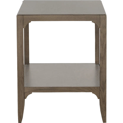 Kendrick End Table by Fairfield Chair in brown and modern truffle. Made from red oak solids, veneers in a unique style.