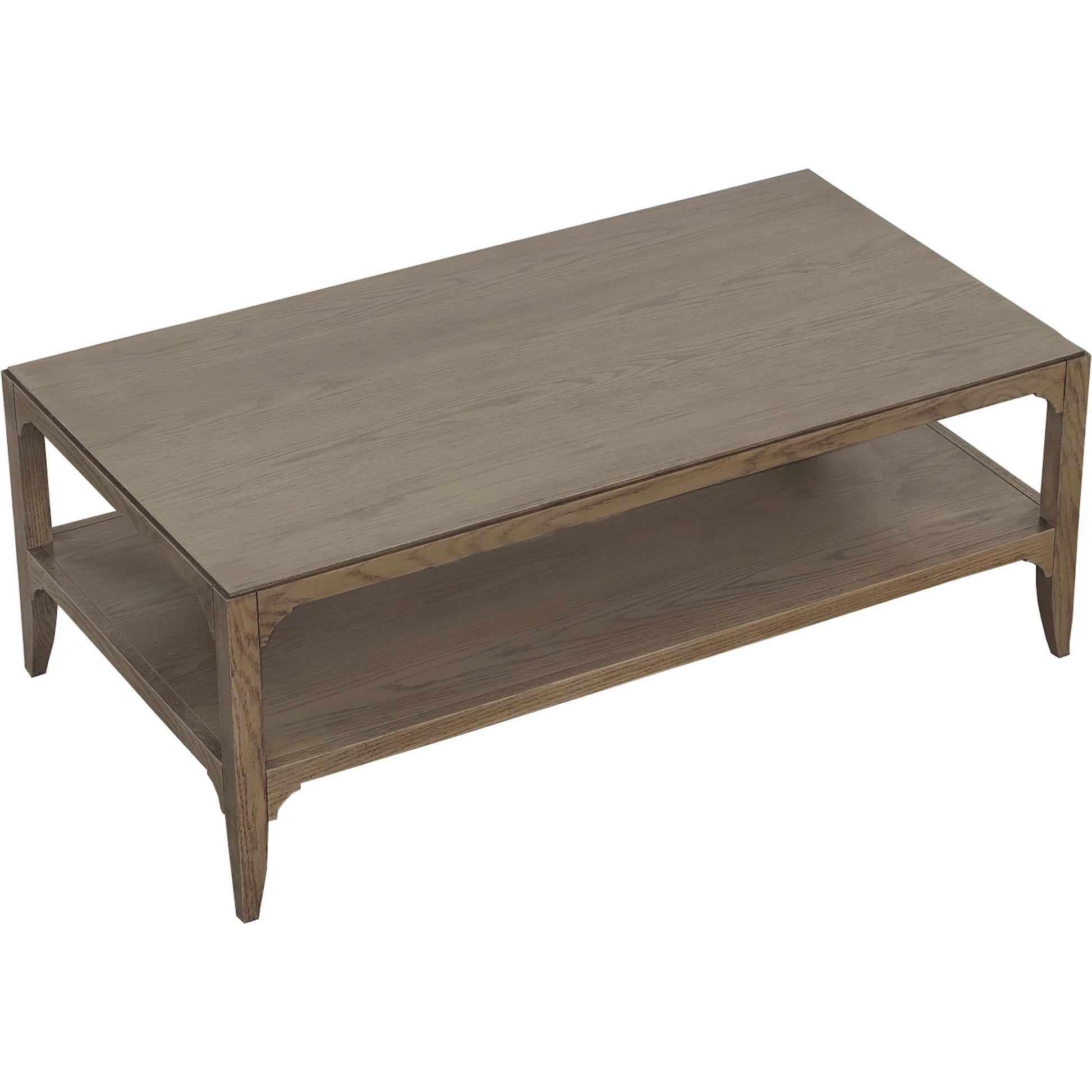 Kendrick Cocktail Table by Fairfield Chair in brown and modern truffle. Made from red oak solids, veneers in a unique style.