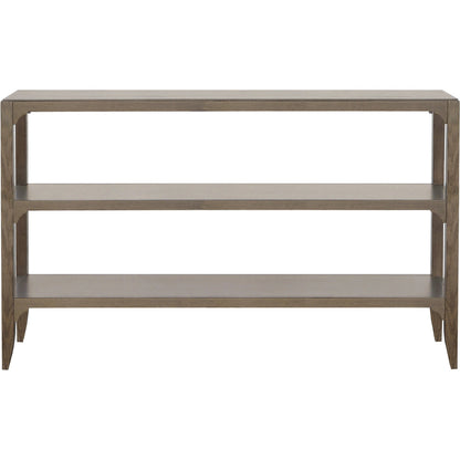 Kendrick Console Table by Fairfield Chair in brown and modern truffle. Made from red oak solids, veneers in a unique style.