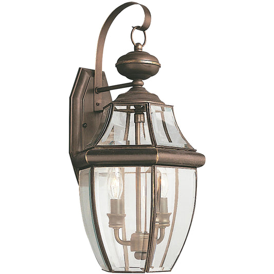 Lancaster Two Light Outdoor Wall Lantern by Visual Comfort & Co.. Made from brass in a unique style.