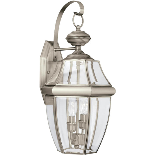 Lancaster Two Light Outdoor Wall Lantern by Visual Comfort & Co.. Made from brass in a unique style.
