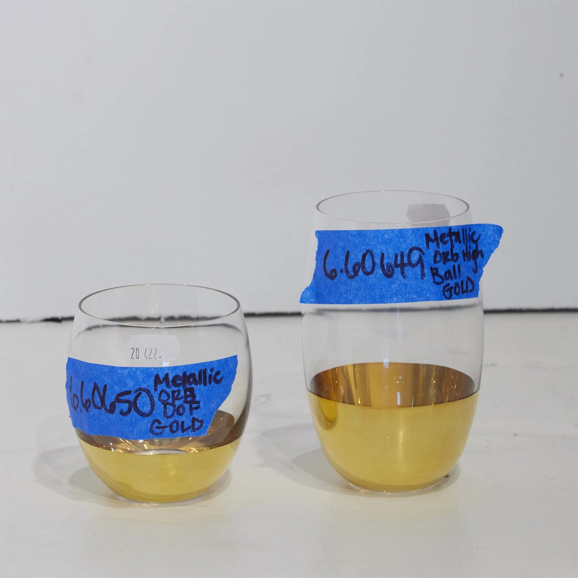 Metallic Orb DOF Glass by Global Views. Made from art glass in a eclectic & global style.