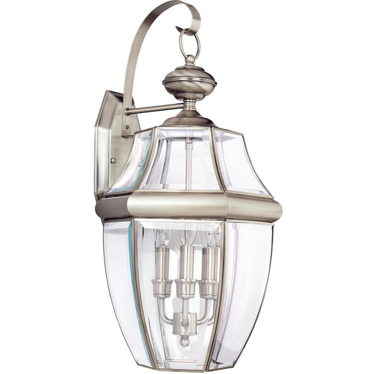 Lancaster Three Light Outdoor Wall Lantern by Visual Comfort & Co.. Made from brass in a unique style.