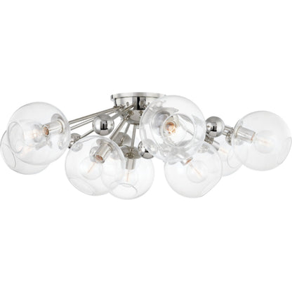 Abbott Semi Flush by Hudson Valley. Made from unique in a transitional style.