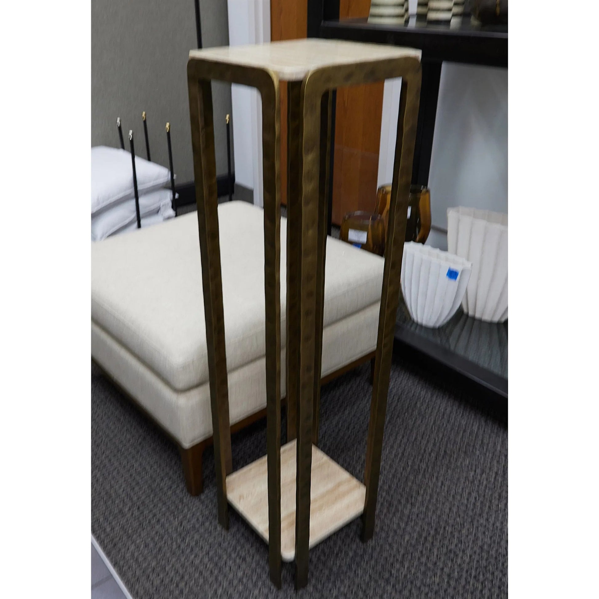 Kraft Pedestal by Global Views in bronze and antique bronze. Made from unique in a eclectic & global style.