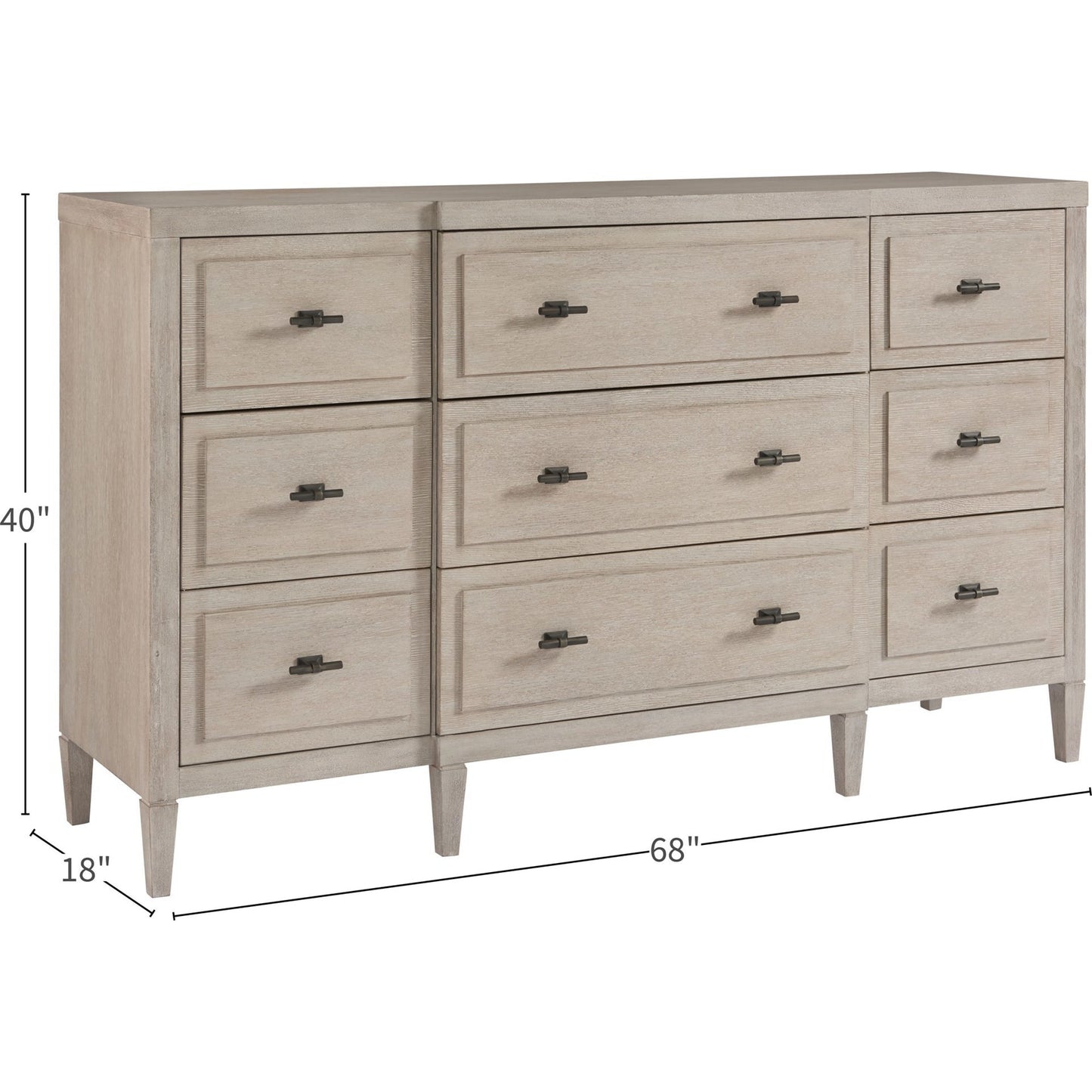 002 SR-813421 | Additional Silo | Midtown Dresser by Universal Furniture in matte black and flannel. Made from unique in a transitional style.