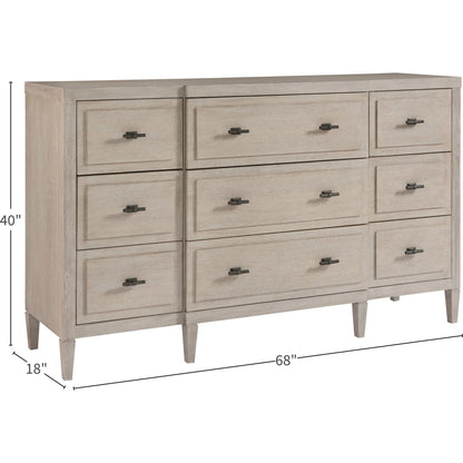 Midtown Dresser by Universal Furniture in matte black and flannel. Made from unique in a transitional style.