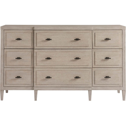 Midtown Dresser by Universal Furniture in matte black and flannel. Made from unique in a transitional style.