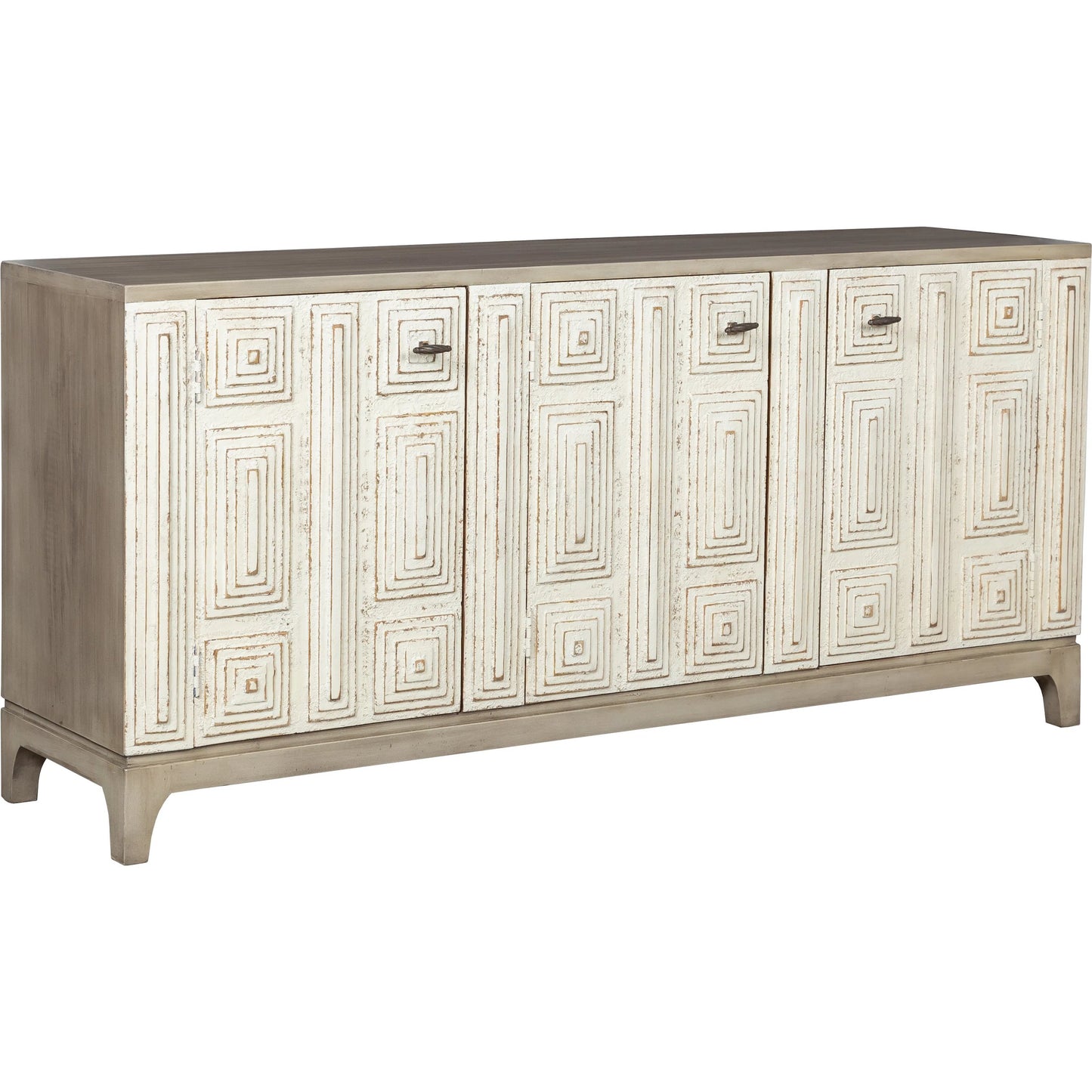 000 SI-2635809 | Primary Silo | Juniper Credenza by Fairfield Chair in light brown and distressed cloud. Made from mango solids in a unique style.