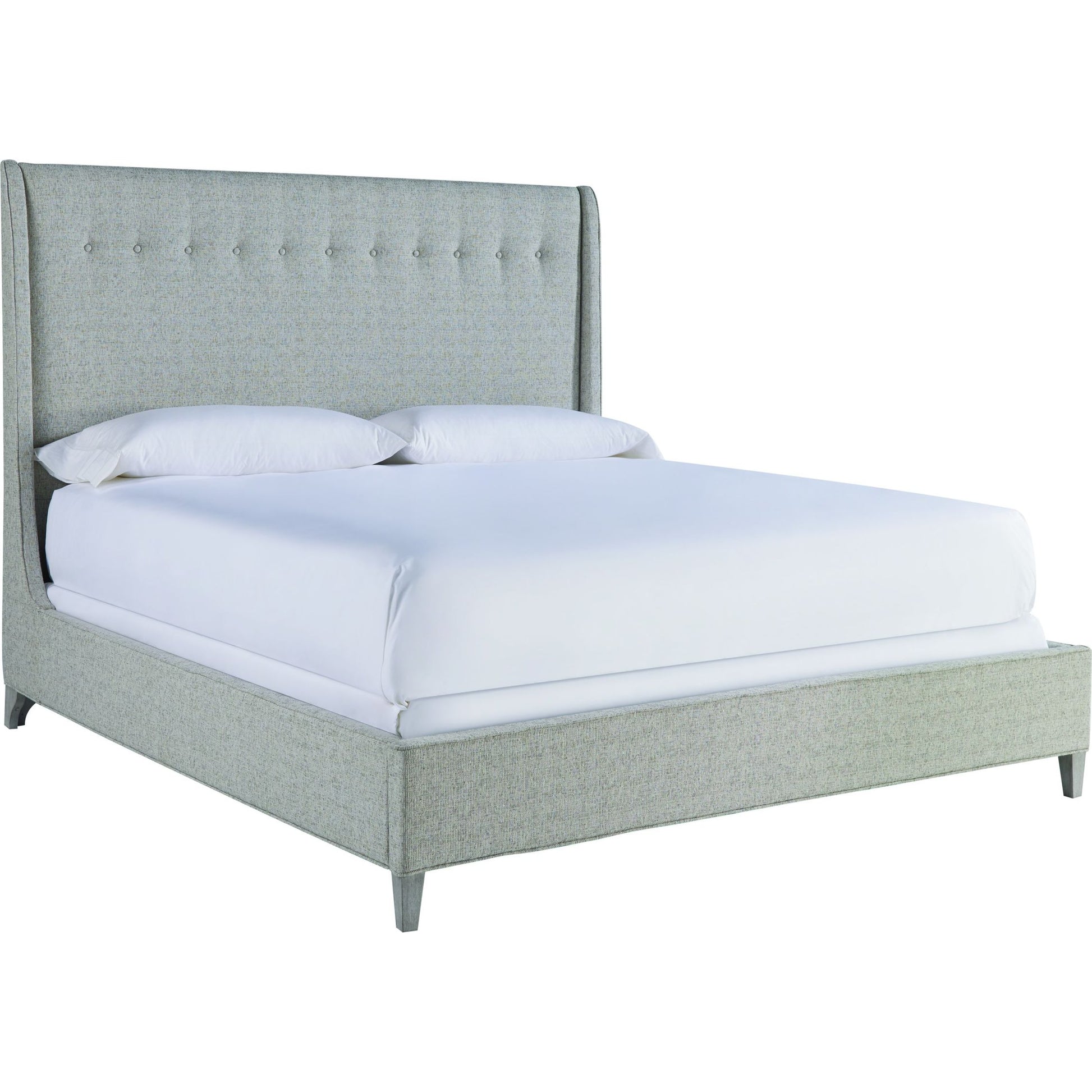 Midtown Bed by Universal Furniture in matte black and coconut metal. Made from 61% olefin, 37% cotton, 2% polyester in a transitional style.
