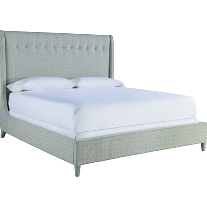 Midtown Bed by Universal Furniture in matte black and coconut metal. Made from 61% olefin, 37% cotton, 2% polyester in a transitional style.