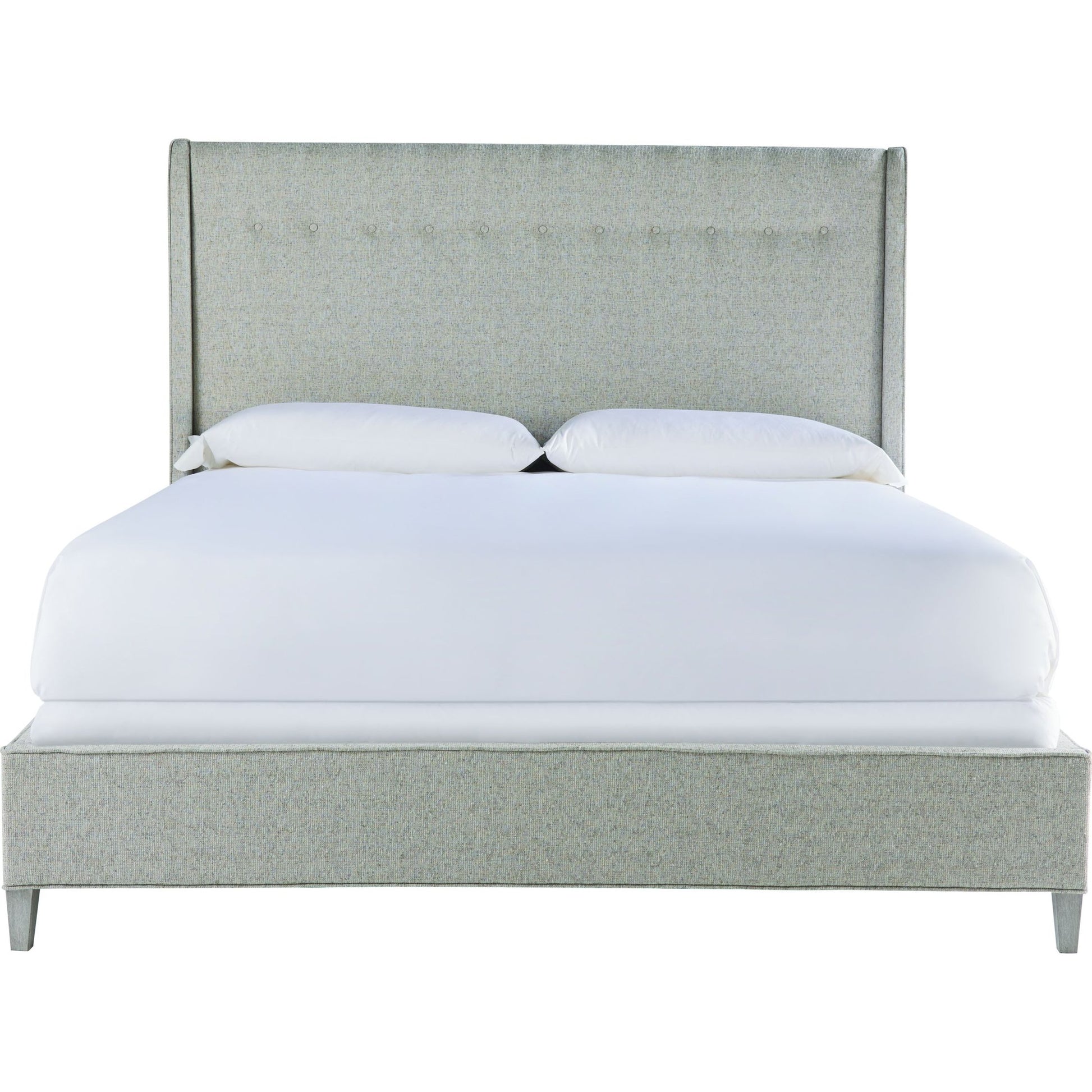 Midtown Bed by Universal Furniture in matte black and coconut metal. Made from 61% olefin, 37% cotton, 2% polyester in a transitional style.