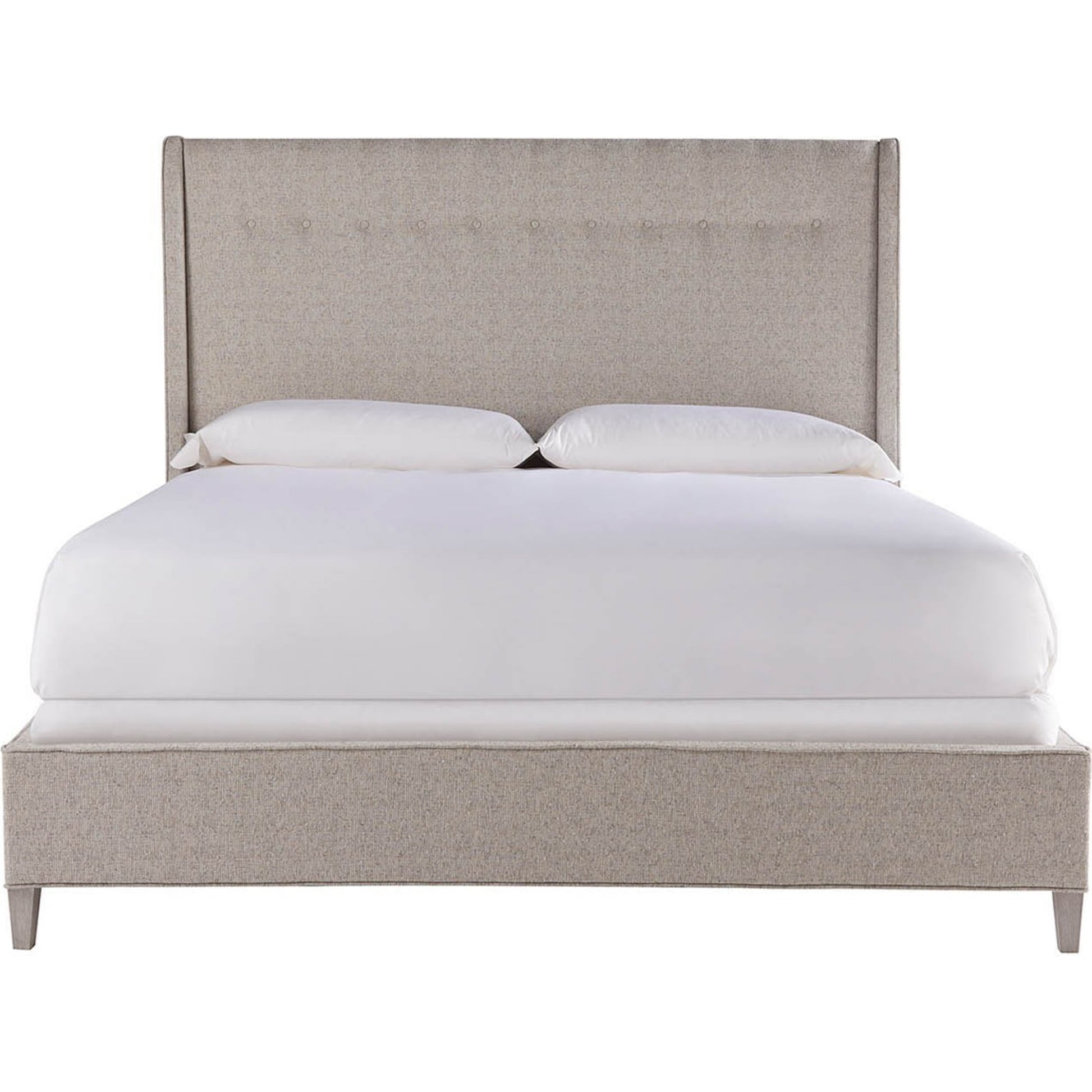 Midtown Bed by Universal Furniture in matte black and coconut metal. Made from 61% olefin, 37% cotton, 2% polyester in a transitional style.