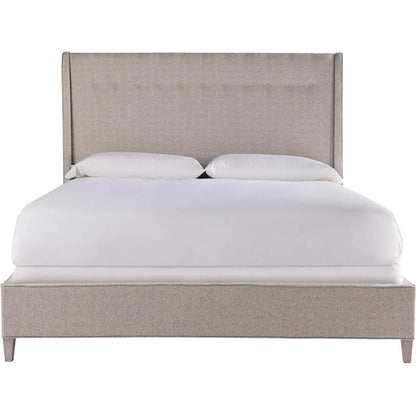 Midtown Bed by Universal Furniture in matte black and coconut metal. Made from 61% olefin, 37% cotton, 2% polyester in a transitional style.