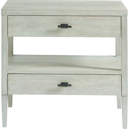 Midtown Nightstand by Universal Furniture in matte black and flannel. Made from unique in a coastal style.