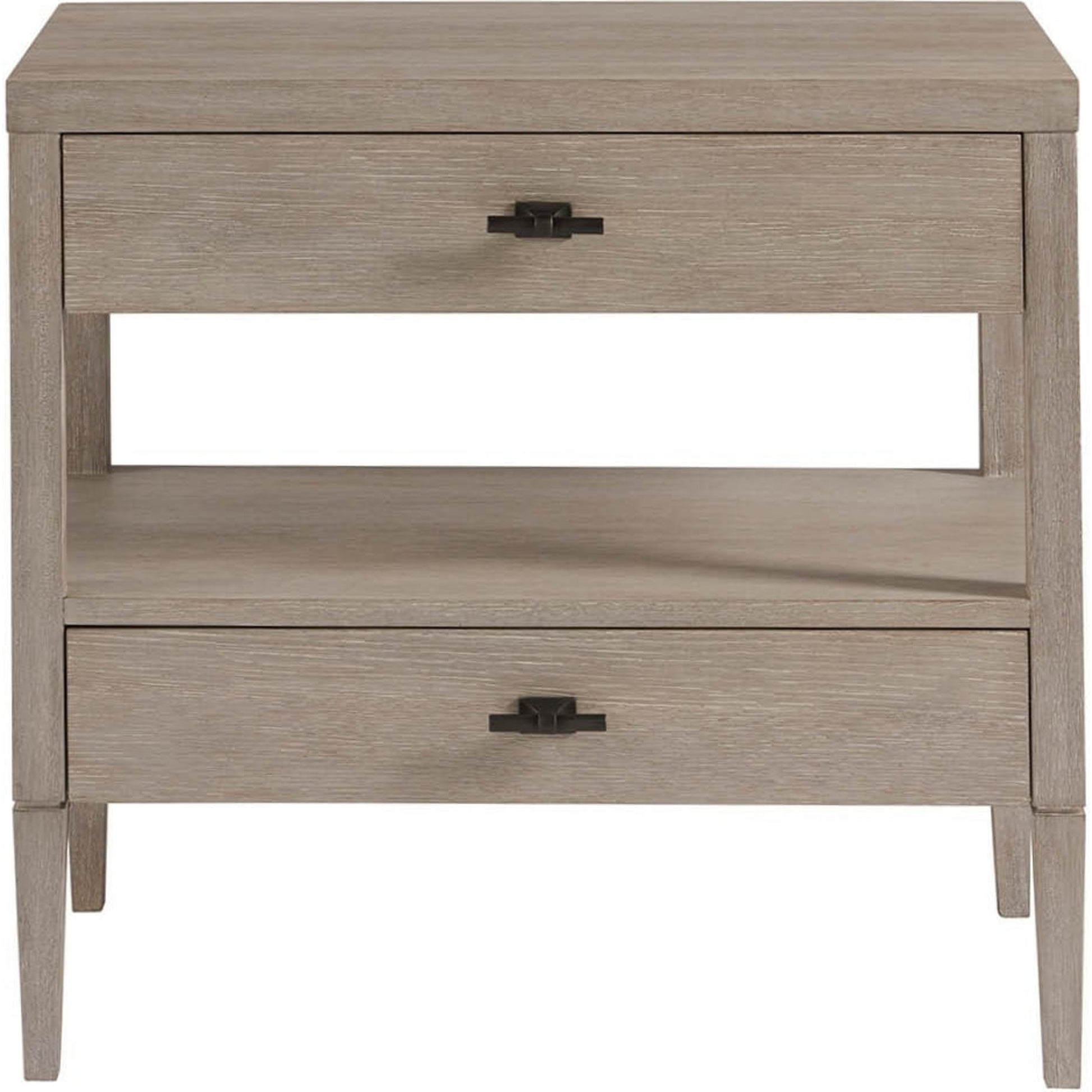 Midtown Nightstand by Universal Furniture in matte black and flannel. Made from unique in a coastal style.
