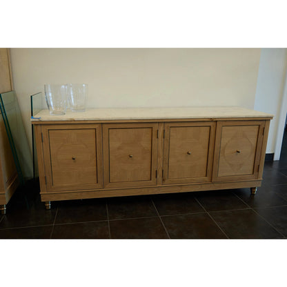 Directoire Console by Global Views in natural, red and marble. Made from unique in a transitional style.