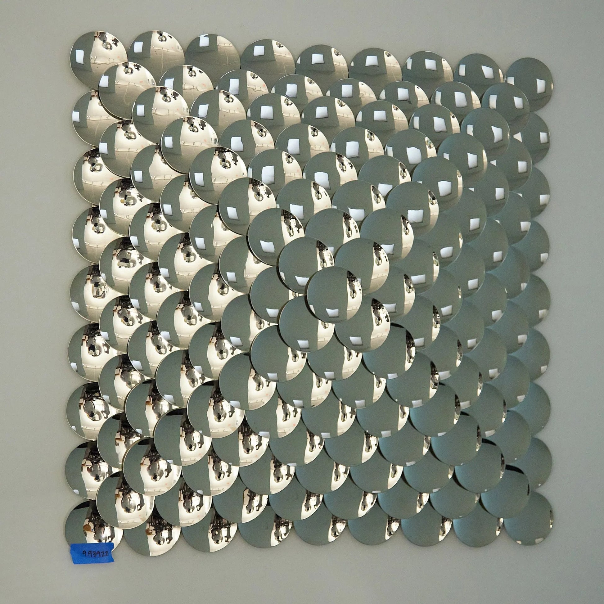 Pyramid Wall Decor by Global Views. Made from stainless steel in a modern style.