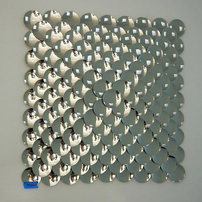 Pyramid Wall Decor by Global Views. Made from stainless steel in a modern style.