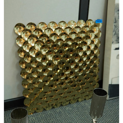 Pyramid Wall Decor by Global Views. Made from stainless steel in a modern style.