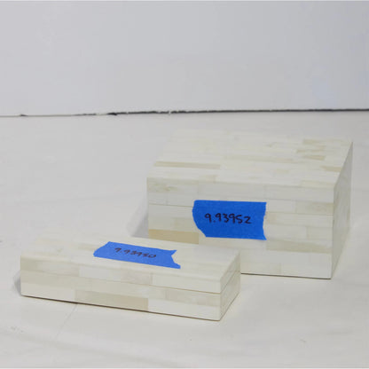 Boxed Bone Card Set by Global Views. Made from mdf, resin, aluminum, buffalo bone, horn - bubalus bubalis - country of origin - india in a traditional style.