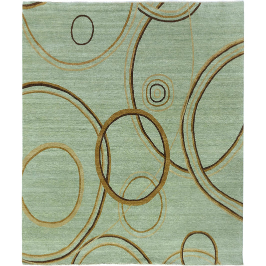 001 SI-2543935,SI-2543936,SI-2543937 | Primary Silo | Soho 8057 Rug by Exquisite Rugs in light blue, green. Made from new zealand wool in a unique style.