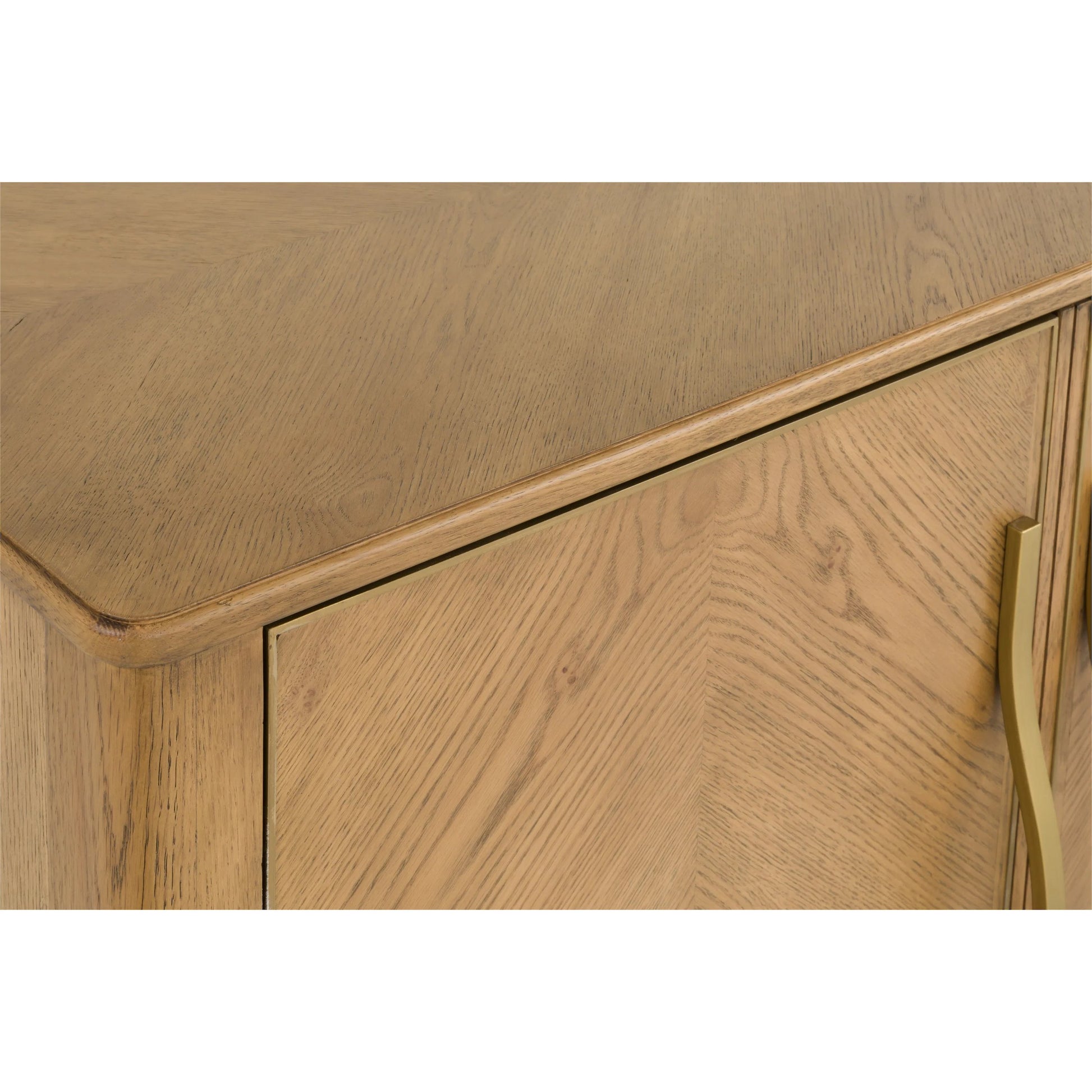 Maxwell Credenza by Fairfield Chair. Made from red oak solids, veneers in a unique style.
