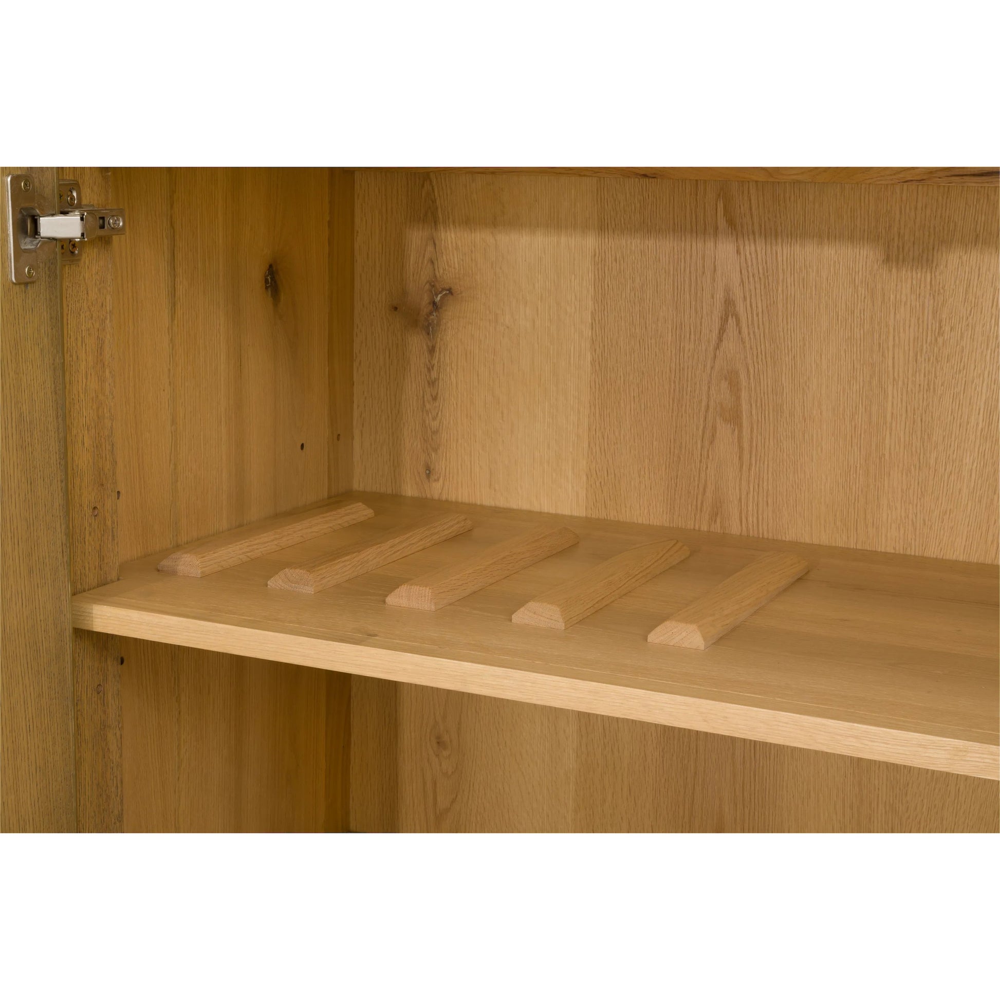 Maxwell Credenza by Fairfield Chair. Made from red oak solids, veneers in a unique style.