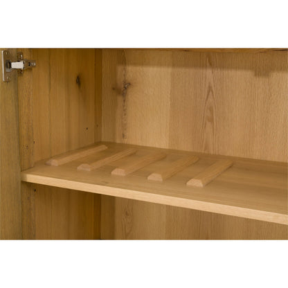 Maxwell Credenza by Fairfield Chair. Made from red oak solids, veneers in a unique style.