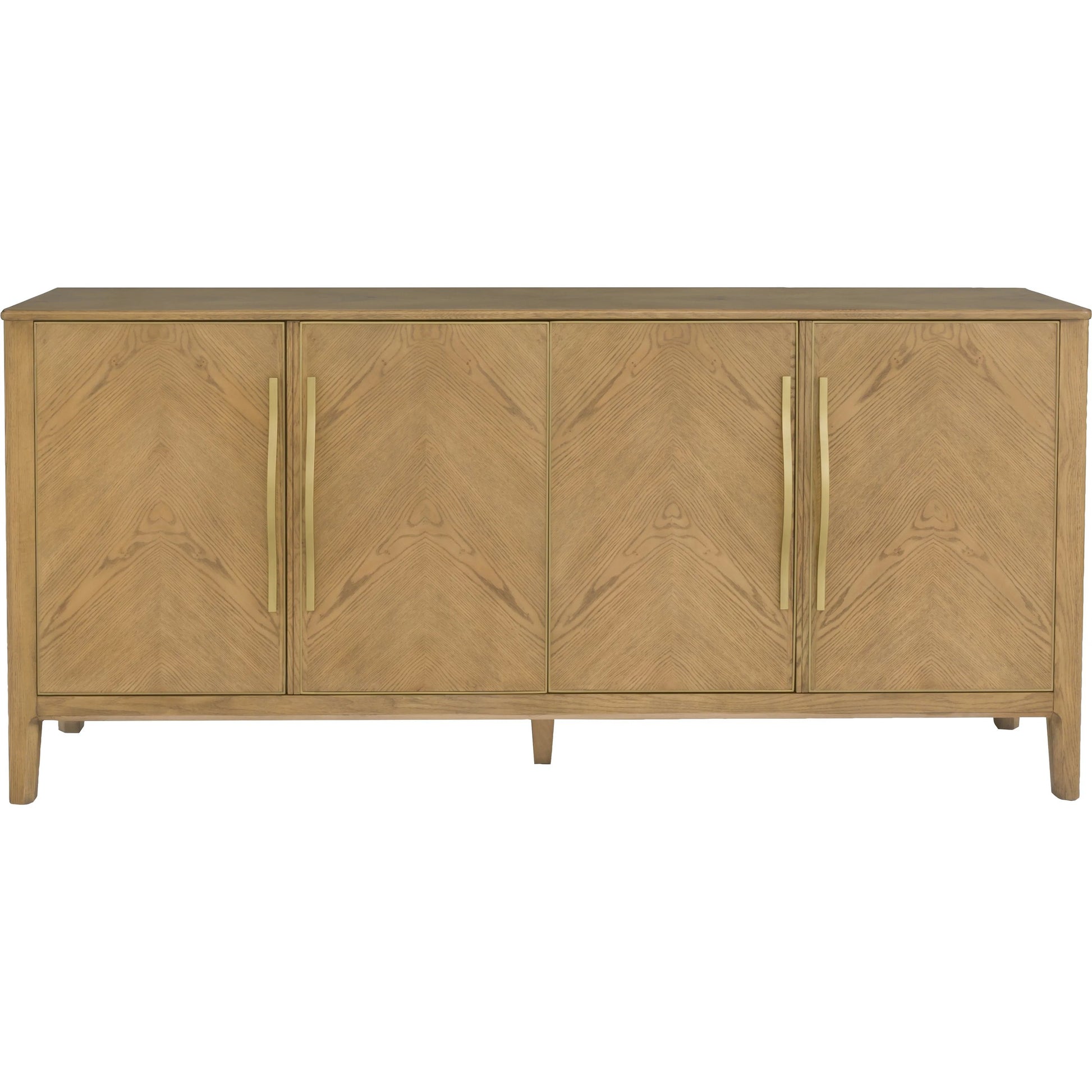 Maxwell Credenza by Fairfield Chair. Made from red oak solids, veneers in a unique style.